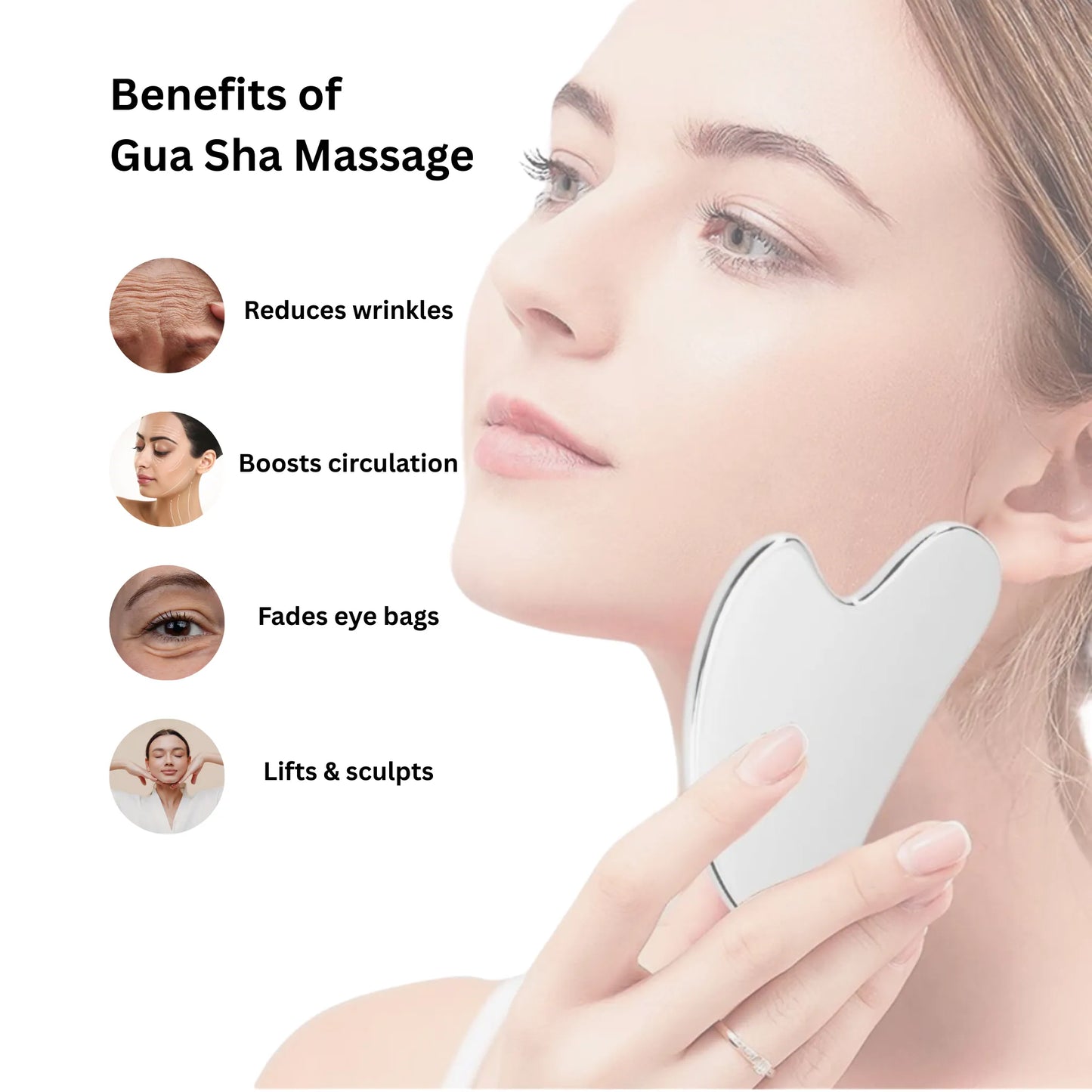 Stainless Steel Gua Sha – Sculpt & Glow