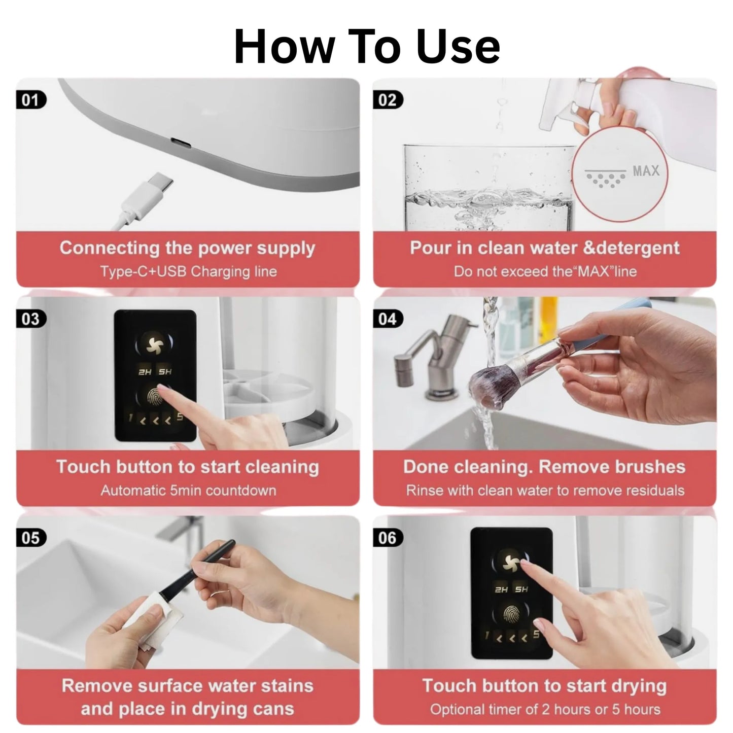 Electric Makeup Brush Cleaner & Dryer – Quick & Easy