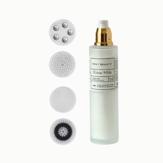 Glow Routine Restock Bundle (Cleansing Milk + 4-Pack Heads)
